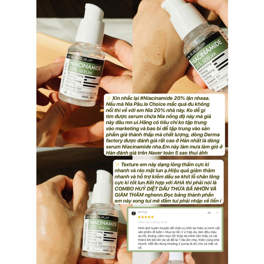 Niacinamide 20%  - Serum dưỡng trắng