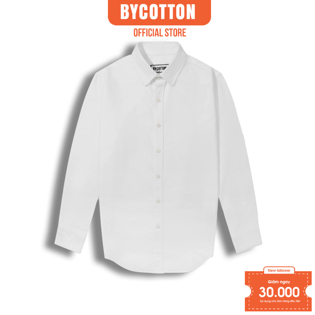 [Mã PA110725 giảm đến 50K] Áo Sơ Mi Nam Cao Cấp Dài Tay Trắng Premium Oxford White Shirt BY COTTON