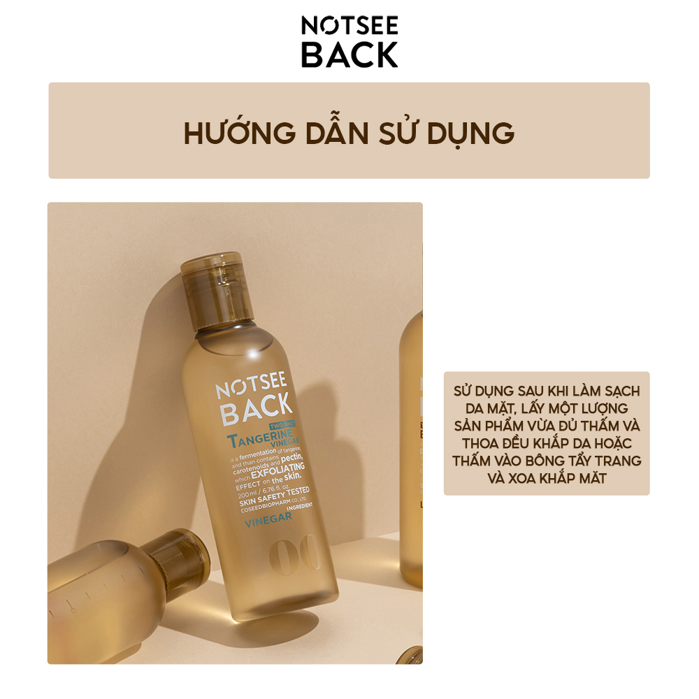 Nước hoa hồng mịn da NOT SEE BACK TWO SHOT TANGERINE VINEGAR