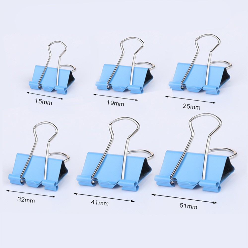 Hộp Kẹp Tài Liệu Giấy Tờ Văn Phòng Đủ Size - Kẹp Bướm Nhiều Màu Loại 1