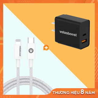 Bộ Sạc Nhanh Velasboost, Củ Sạc 18W 2 Cổng USB