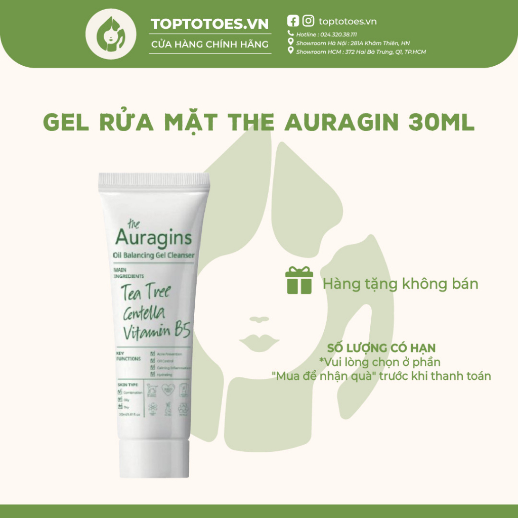 Gel rửa mặt The Auragin [QUÀ TẶNG KÈM ĐƠN HÀNG]