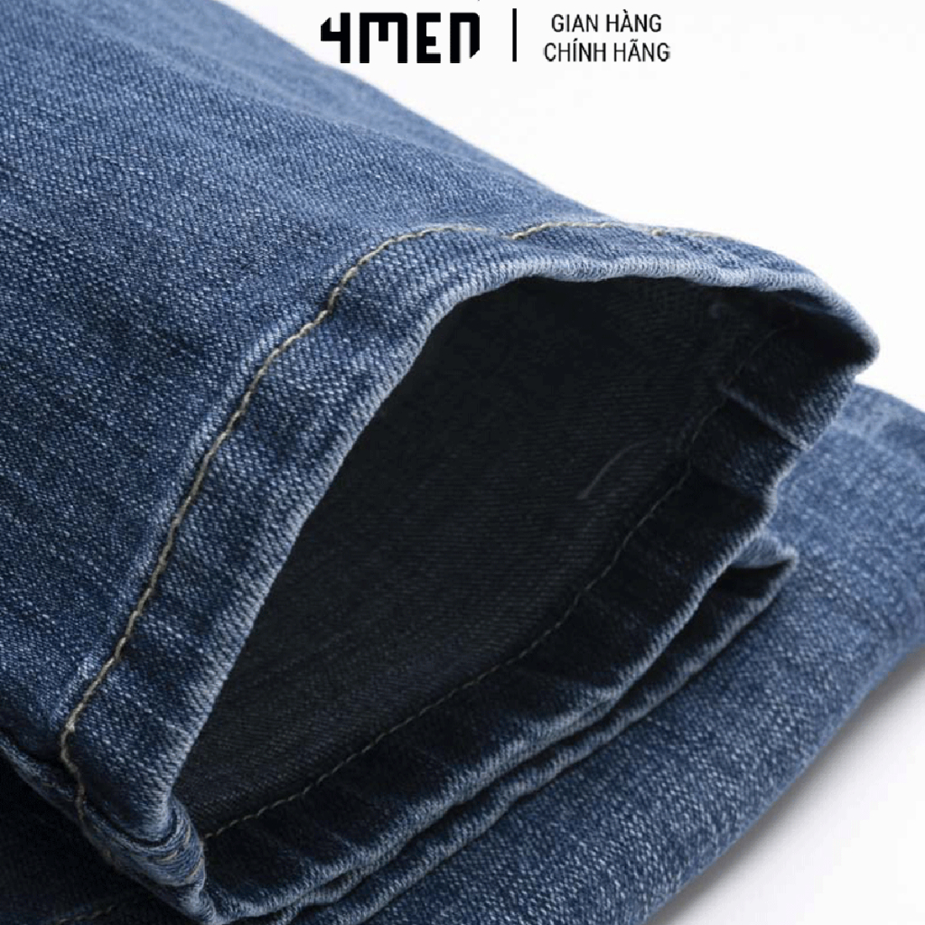 Quần Jeans Nam Slimfit Ripped 4MEN QJ055 form ôm vừa vặn, trẻ trung, co giãn tốt, vải mềm bền màu, túi sâu