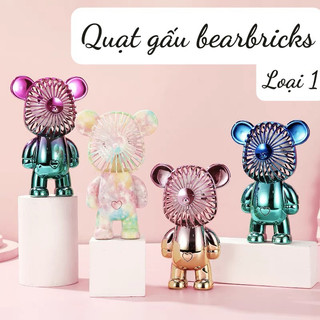 Quạt cầm tay cực mát - chạy bằng pin và có sạc USB  BearBricks (có ảnh và video thật)