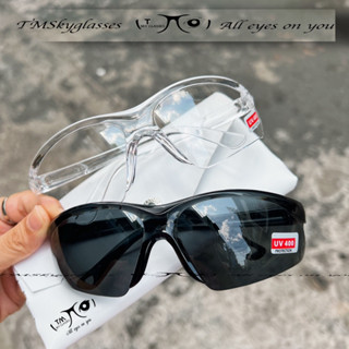 Kính bảo hộ trắng chống tia UV400 TMSKYGLSSES trong suốt bảo vệ mắt