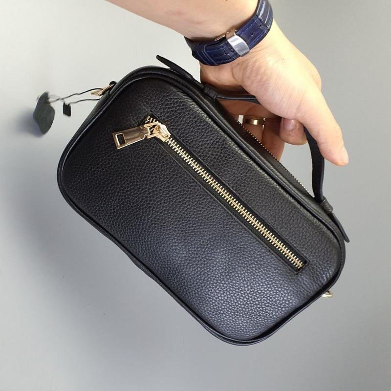 Clutch cầm tay nam da bò khóa số, Hàng hiệu VLuxury