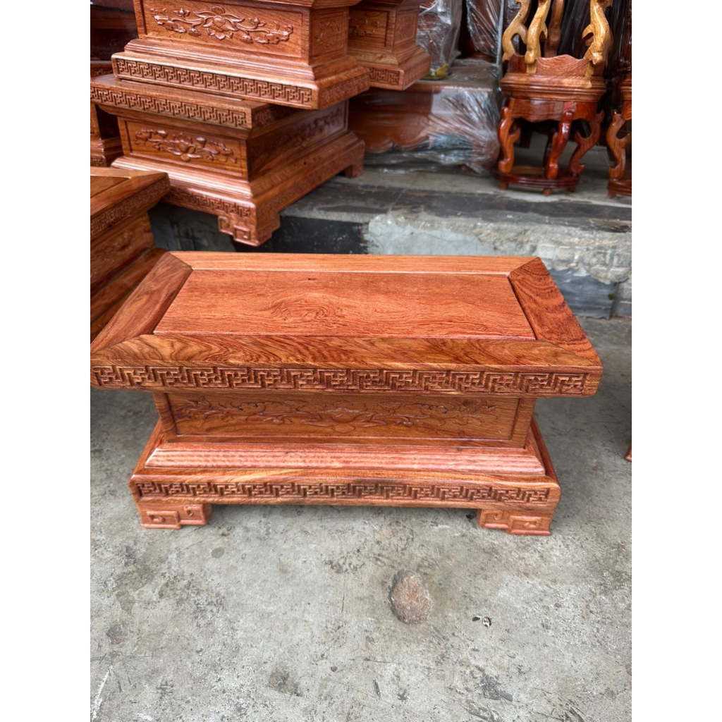 Đôn kê tượng chữ nhật gỗ hương thờ cúng cao cấp,kê tượng gỗ,đồphong thuỷ trang trí cao 20 cm nhiều size