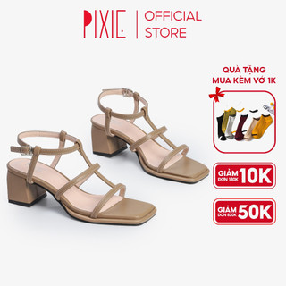 Giày sandal cao gót 5cm quai mảnh pixie h098