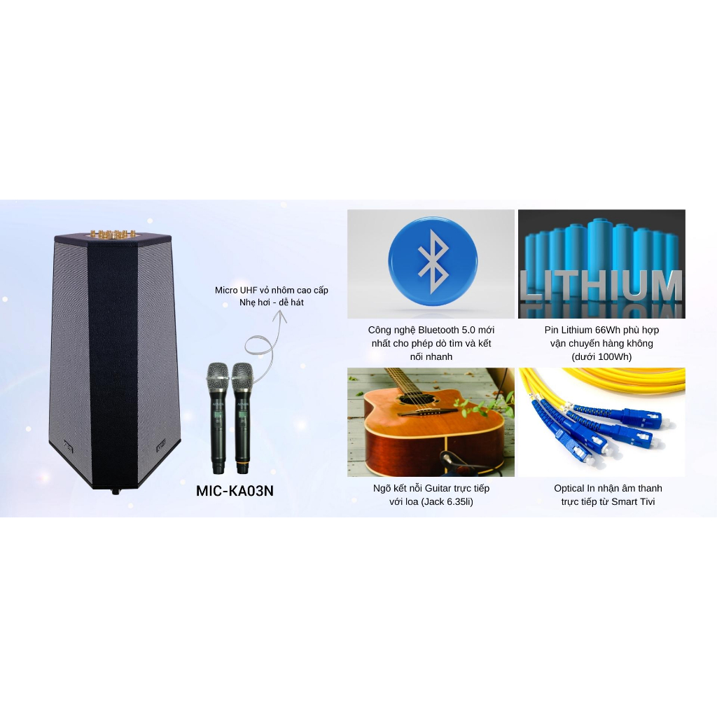 Dàn âm thanh loa tháp di động ACNOS CS500