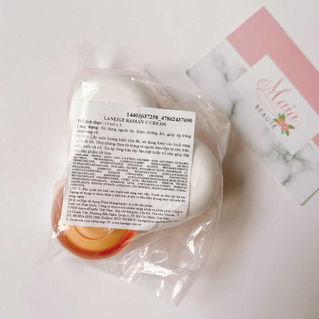 Kem dưỡng trắng da làm mờ đốm nâu LANEIGE Radian-C Cream