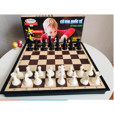 Cờ Vua Quốc Tế Có Nam Châm - Bàn Cờ Size Lớn 31x31cm [Made in Việt Nam]