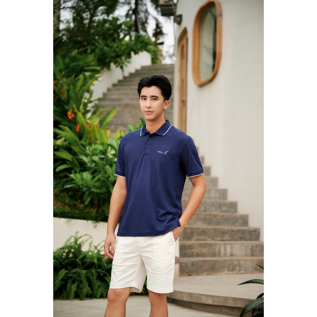 Áo polo nam thêu logo ACE thoáng mát