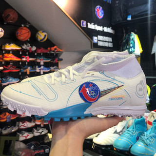 Gìay cỏ nhân tạo Vapor 14 Academy TF - Trắng xanh