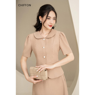 Áo ký giả cổ sen cao cấp Chiffon (chưa kèm váy)