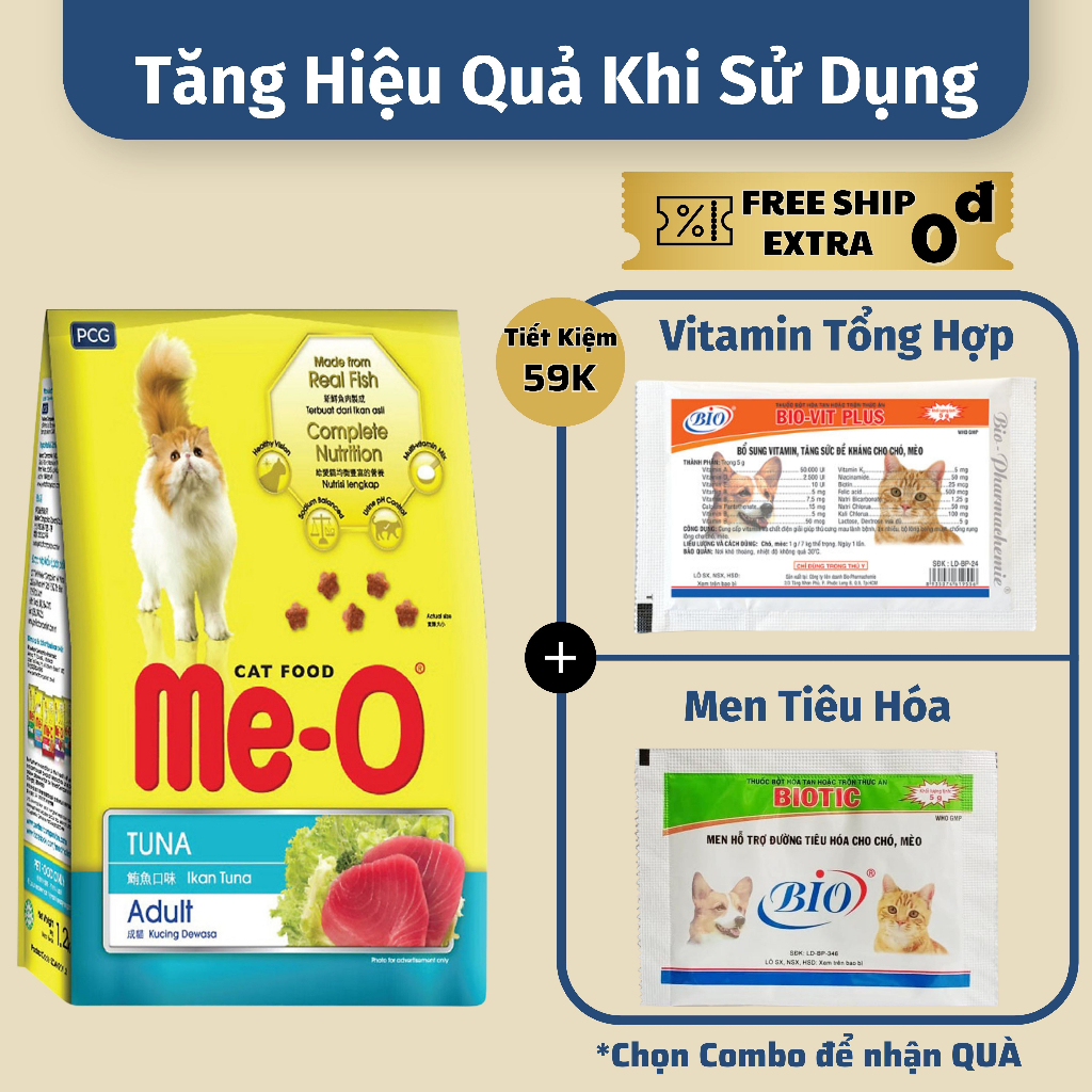 Thức Ăn Hạt Cho Mèo Lớn Me-O Adult 350g - Hạt Siêu Dinh Dưỡng Dành Cho Thú Cưng
