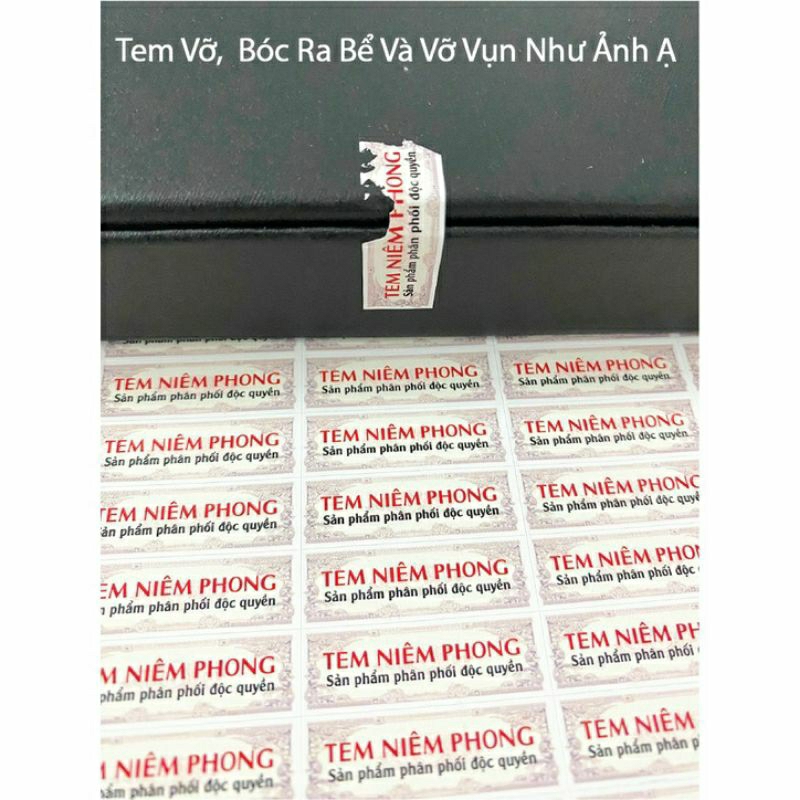 Tem niêm phong decal vỡ 1x3 cm
