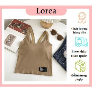 - Áo ba lỗ nữ dáng croptop có đệm lót ngực chất liệu cotton mềm mại, co giãn, phom ôm dáng freesize 40-55kg