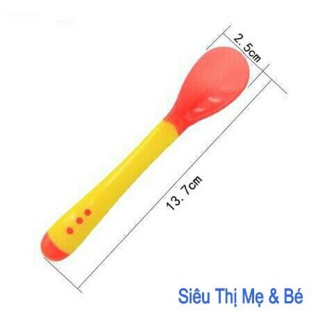 Thìa Silicon Báo Nóng, Muỗng Silicon Mềm Cho Bé Ăn Dặm Giúp Bé Ăn Ngoan, Ngon Miệng CSSX VINH BAN