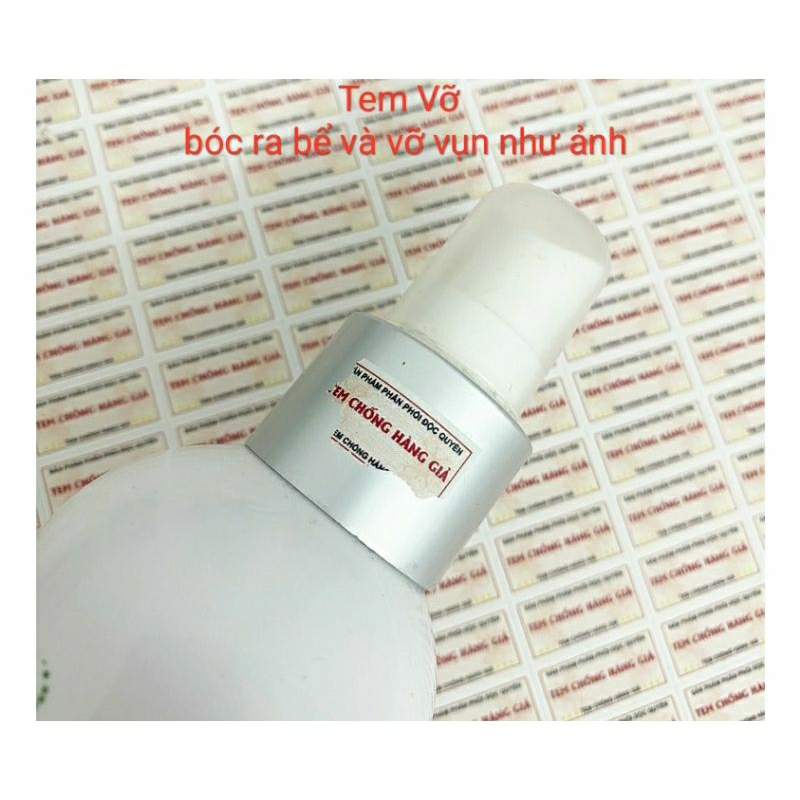 Tem chống hàng giả decal Vỡ 1x2 cm