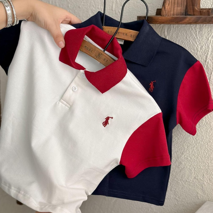 Áo polo cho bé trai, áo cộc tay bé trai BAE KIDS 11kg đến 34kg