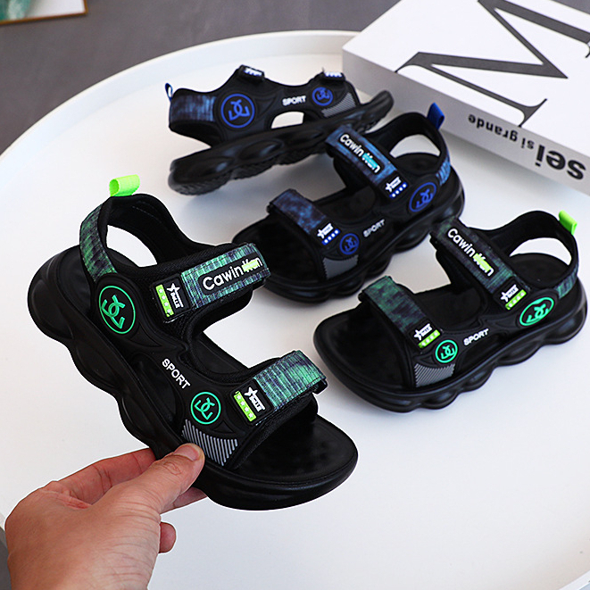 Sandal thể thao siêu nhẹ chống trơn loang màu thời trang cho bé trai đi học 6-12 tuổi ( sandal 221)