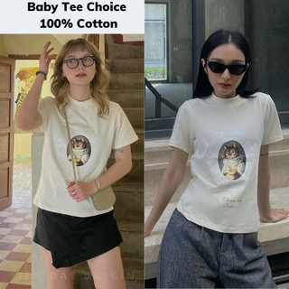 Áo thun babytee choice.sg in hình miêu 23 quý tộc thun cotton 100%,áo babytee-top x