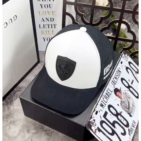 Nón nam nữ, mũ lưỡi trai Ferrari vải Kaki đẹp Form chuẩn