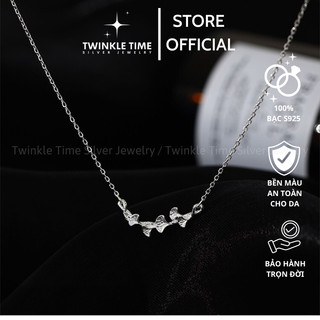 Dây chuyền bạc chính hãng Twinkle Time cao cấp lá ngân hạnh may mắn thanh lịch phong cách Hàn Quốc TT036