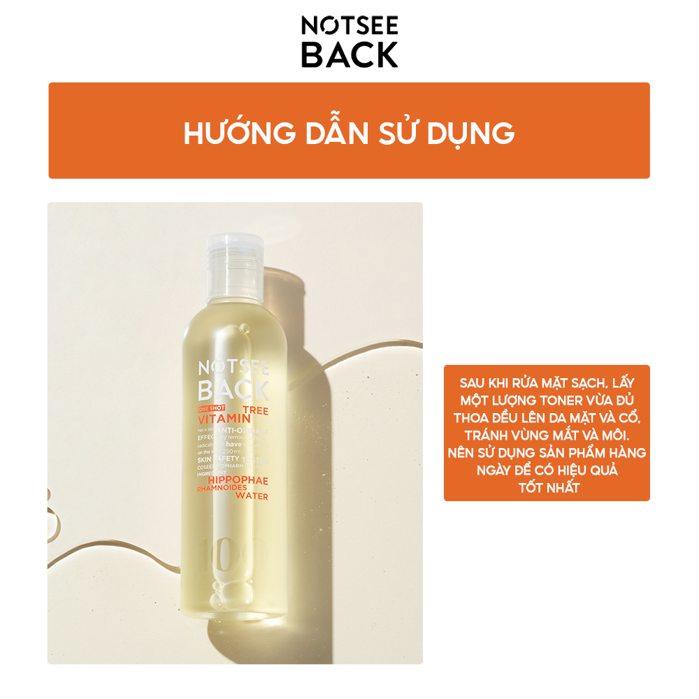 Nước hoa hồng làm sáng da NOTSEEBACK ONE SHOT VITAMIN TREE 250ml