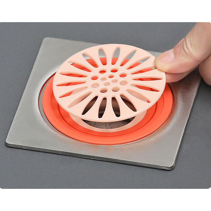 Nắp đậy cống thoát nước nhà tắm, nắp silicon ngăn mùi hôi, lọc giữ lông tóc, cặn bẩn cho cống thoát nước nhà vệ sinh