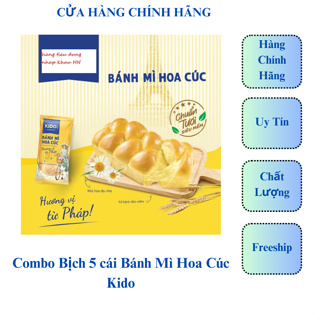 Combo Bịch 5 Cái Bánh Mì Tươi Hoa Cúc Kido S