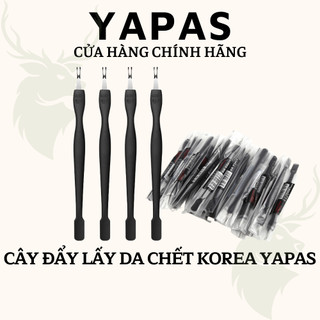 Cây đẩy da lấy khóe móng Korea Yapas 2 đầu thân nhựa, cây sủi da chết lấy khóe nail