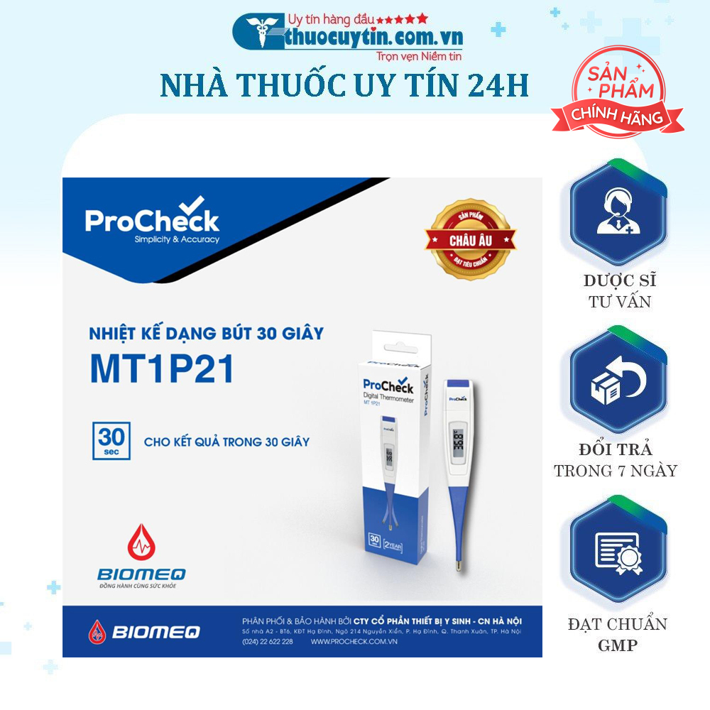 Nhiệt kế điện tử dạng bút Procheck MT 1P21 đầu dò chống nước, màn hình phát sáng dễ đọc ban đêm