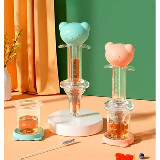 Dụng cụ bón thuốc, bón sữa hình gấu có hộp đựng nhựa đi kèm