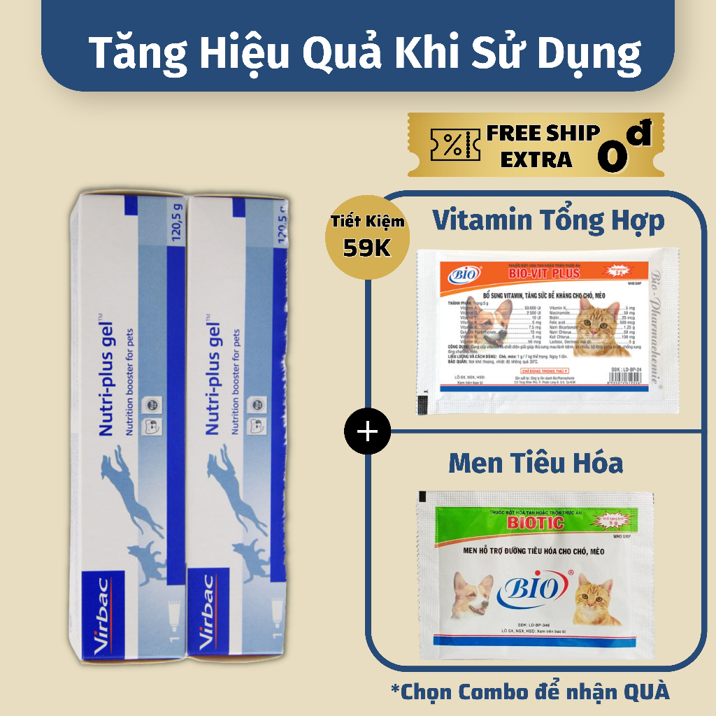 Gel Dinh Dưỡng Bổ Sung Vitamin Cho Chó Mèo Virbac - Vitamin Cho Chó Và Cho Mèo Hỗ Trợ Các Bệnh Về Đường Tiêu Hóa