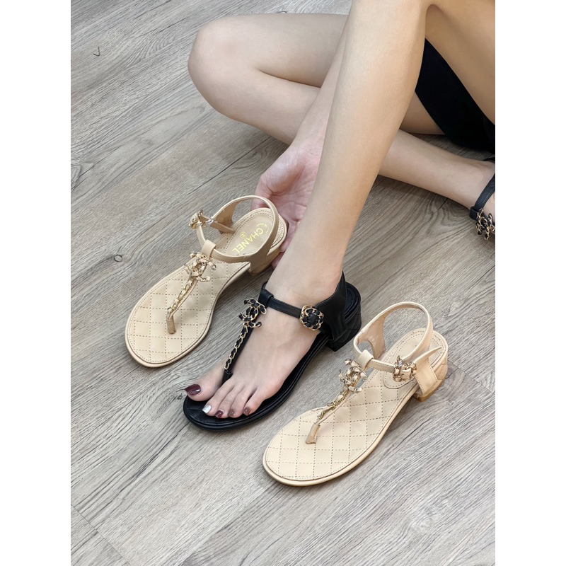 Sandal quai kẹp ngón cnel xích