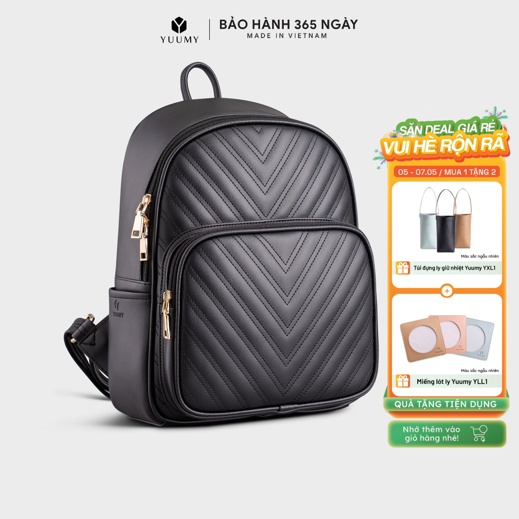 Balo da nữ họa tiết trần chỉ chữ V Yuumy Liberal YBA58