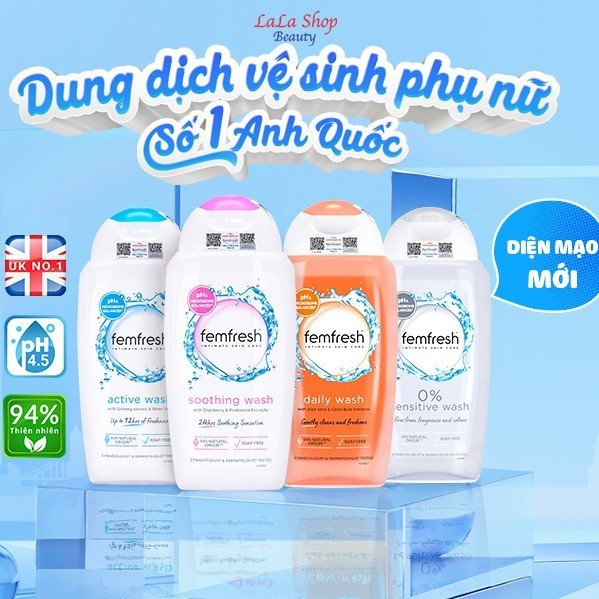 Dung dịch vệ sinh phụ nữ cao cấp Femfresh Daily Intimate Wash 250ml