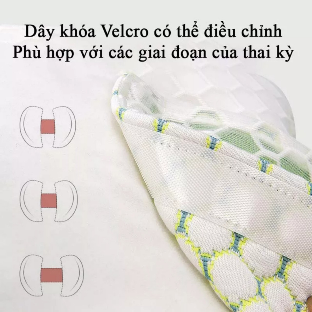 Gối Bầu Cánh Tiên Sợi Tre Cao Cấp KidAndMom Nâng Đỡ Bụng Hỗ Trợ Giảm Đau Lưng Cho Mẹ Bầu Hàng Loại 1