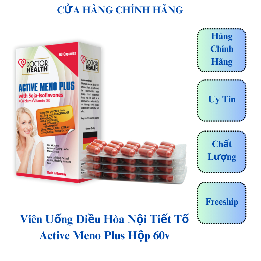 Hộp Viên Uống Cân Bằng Nội Tiết Tố Nữ - Active Meno Plus Nhập Khẩu Đức