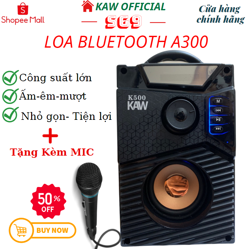 Loa bluetooth hát karaoke KAW K500 cao cấp công suất lớn, âm thanh cực hay, hàng chính hãng, bảo hành 12 tháng