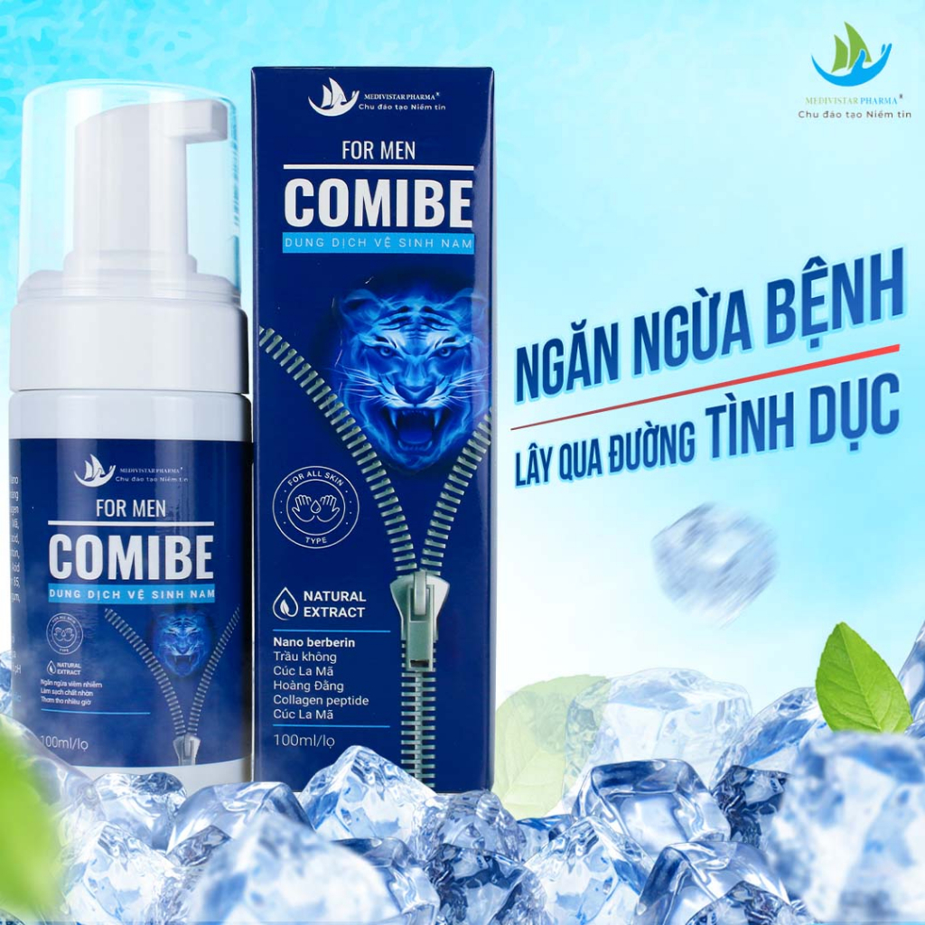 Dung dịch vệ sinh nam Comibe MEDIVISTAR PHARMA, Lọ 100ml