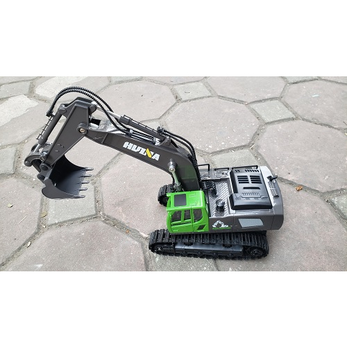 Xe xúc Huina 1558 điều khiển từ xa 2.4G bản 11 kênh gầu múc kim loại