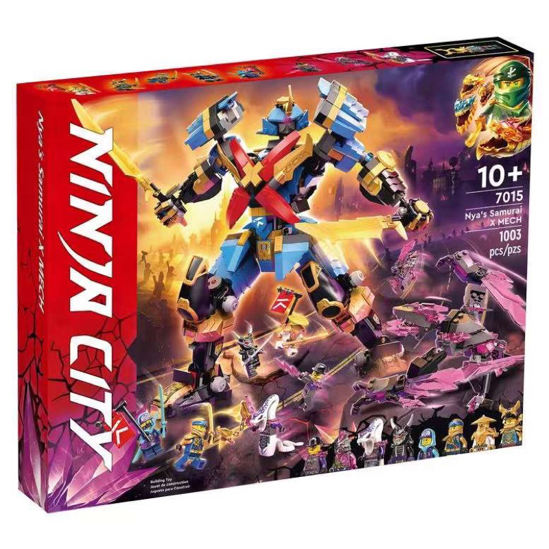 Mô hình lắp ráp Ninjago Lepi 7015 71775 Samurai X Mech - Đồ chơi xếp hình Ninja City Robot samurai X của Nya
