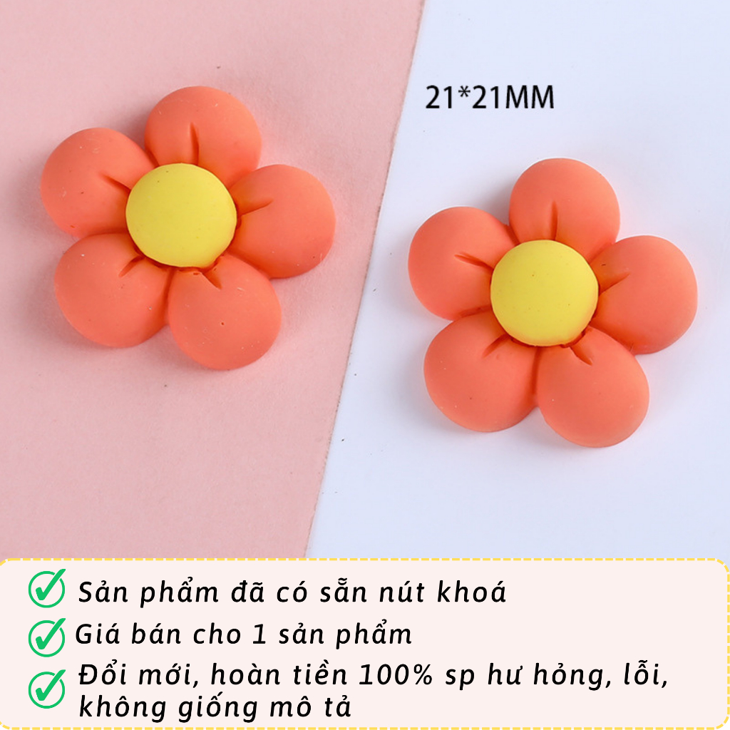 Jibbitz Crocs, Charm, Sticker Dép Hình Hoa Nhiều Màu Xinh Xắn HQ88