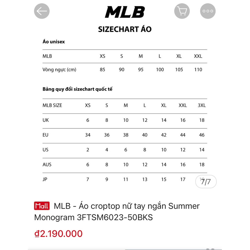 Áo mlb vnxk 280k