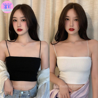 Áo Croptop nữ hai dây Tadbay, Áo sợi bún thun co giãn AT03