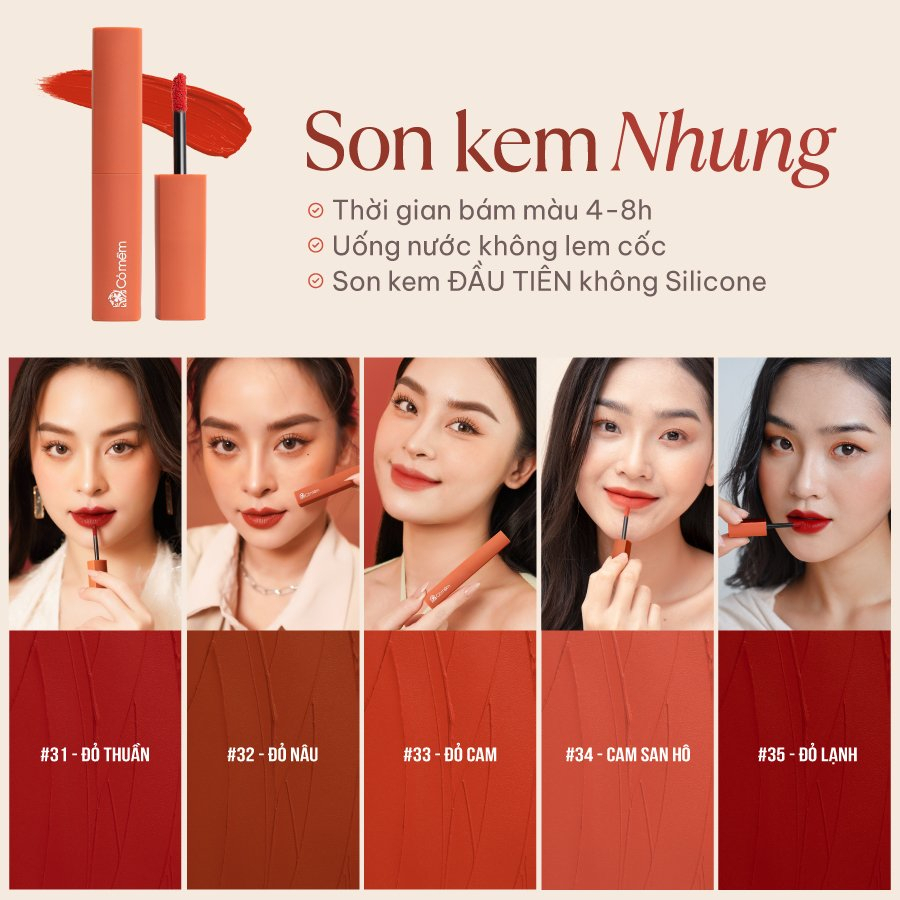 Combo Son Màu Và Nước Hoa Xinh Thơm Thiên Nhiên Cỏ Mềm