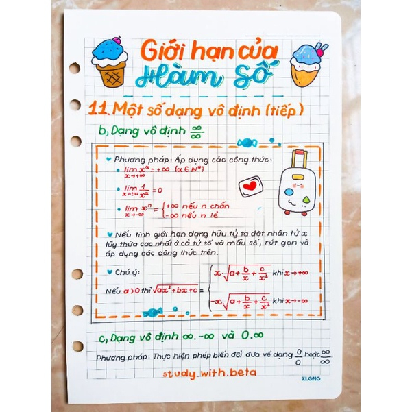 SỔ TAKENOTE TOÁN 11 TẶNG STICKER CUTE VÀ NHÃN VỞ