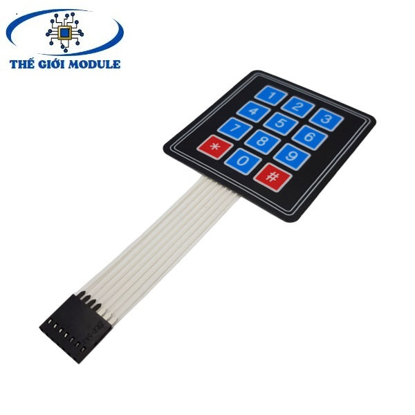 Bàn phím ma trận mềm 3x4 - Keyboard matrix phím 3x4